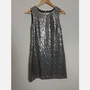 Banana Republic 8 Gold Silver Sequin Mini Dress. Party Hoco. Pre-owned